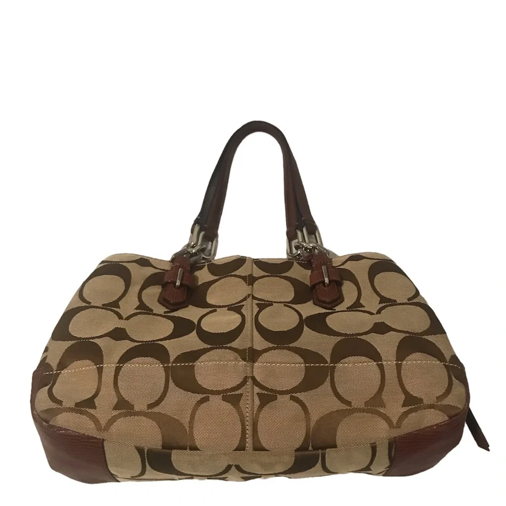 Coach Shoulder Satchel Bag Brown Tan No. D1273-17806M - Picture 3 of 11